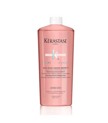 Champú Kerastase Chroma Absolu Riche Chroma Respect Para cabellos teñidos de medios a gruesos 1000ml