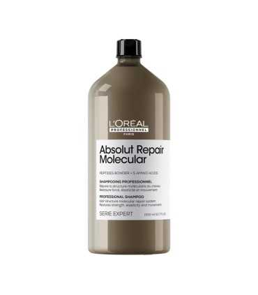 Shampoing L'Oréal Professionnel Absolut Repair Molecular, 1500 ml pour restaurer les cheveux abîmés