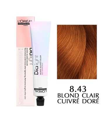 L'Oréal Professionnel Teinture Dia Light, Couleur : 8.43 - blond clair cuivré-doré